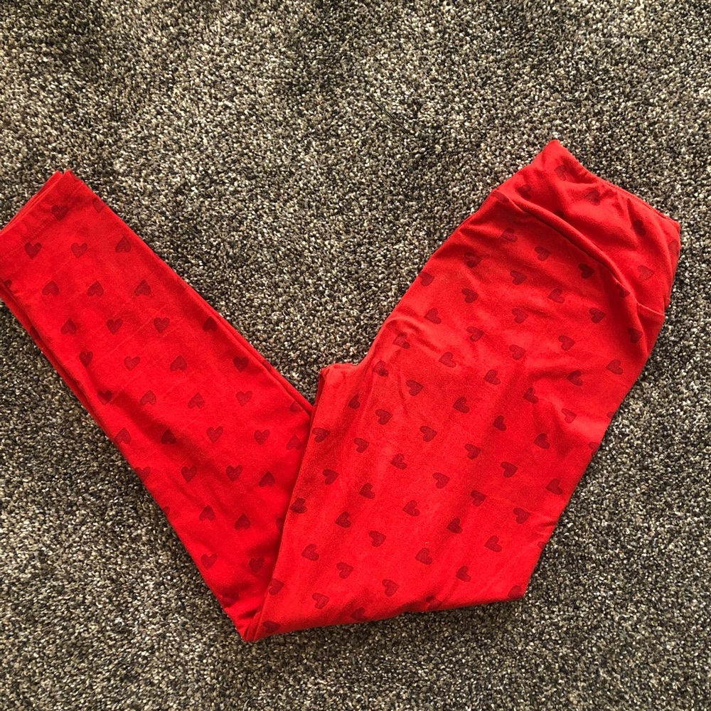 OS LuLaRoe Leggings Hearts
